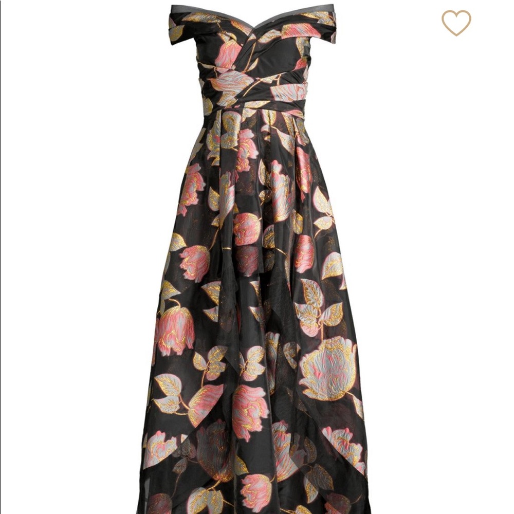 Aidan Mattox Off-the-Shoulders Floral Gown NWT